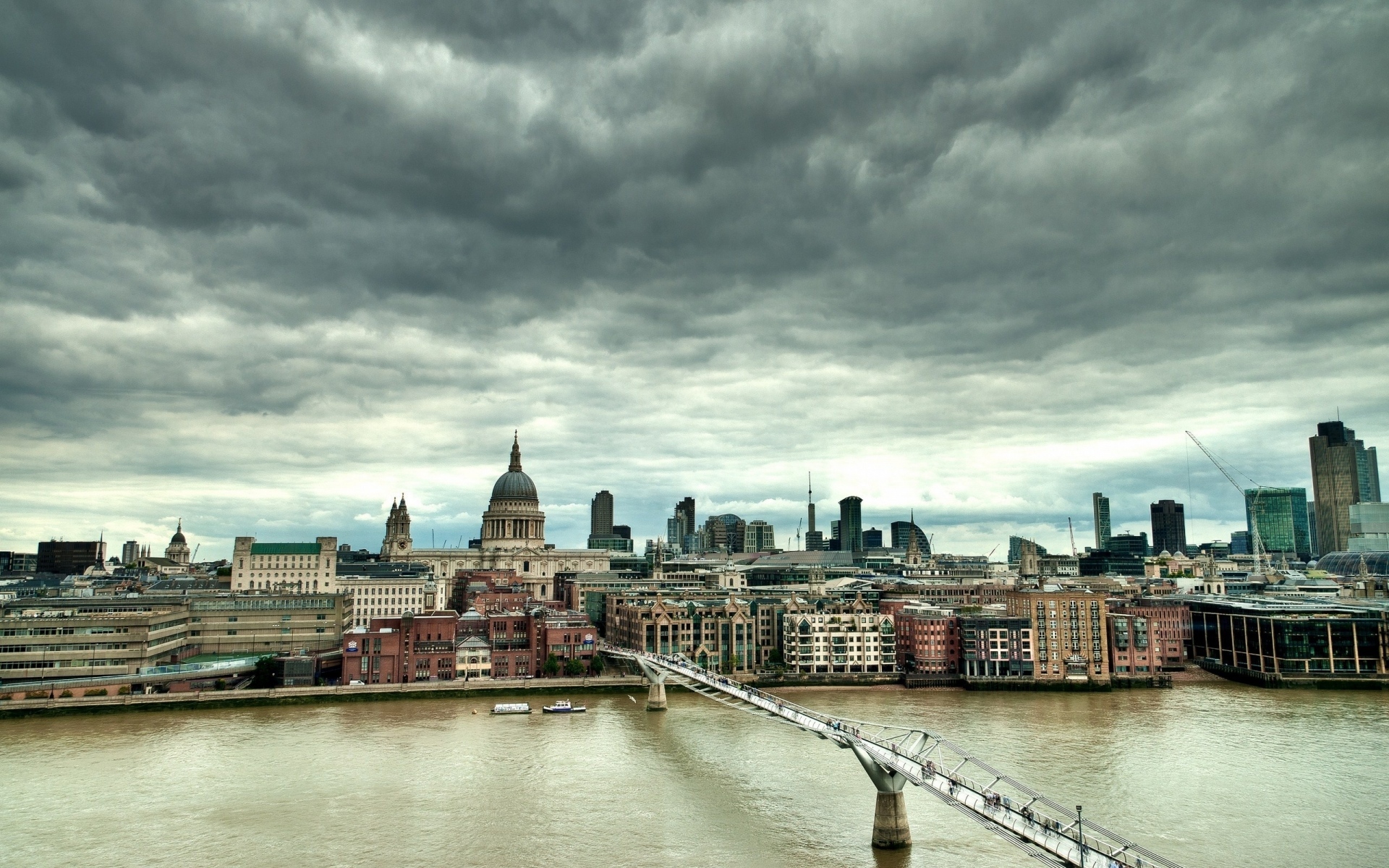 Картинки Англия, Лондон, мост тысячелетия, uk, hdr фото и обои на рабочий стол