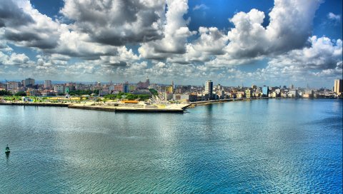 Гавана, hdr, куба, набережная