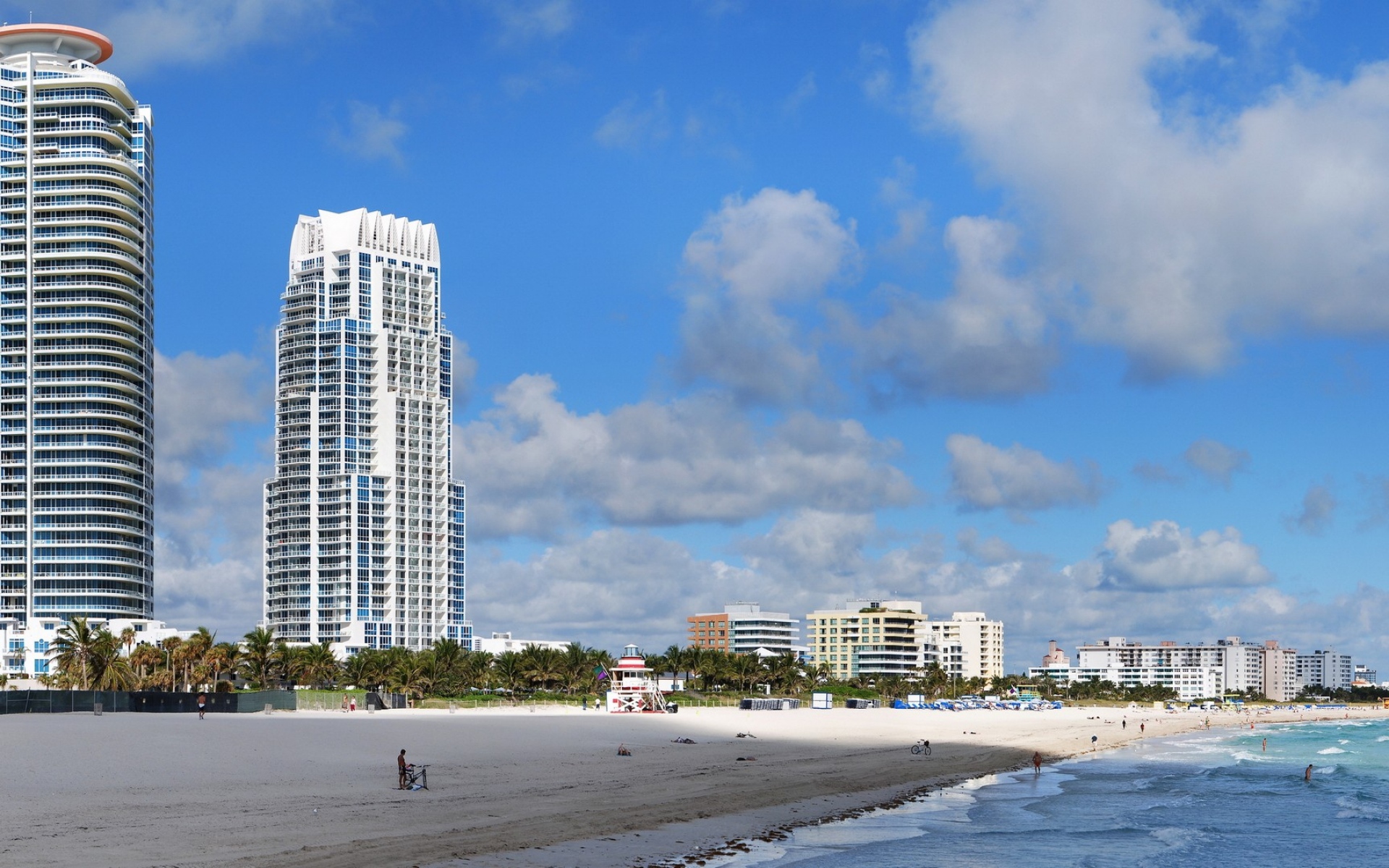 Картинки Майами, пляж, здание, песок фото и обои на рабочий стол