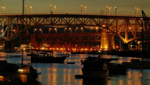Сан - Франциско, мост, свет, река