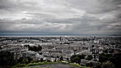 Лондон, здания, вид сверху, hdr