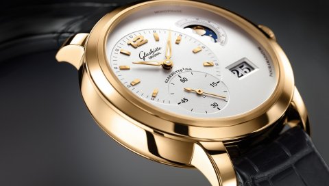 Glashutte, циферблат, мужские часы, золото, надежность