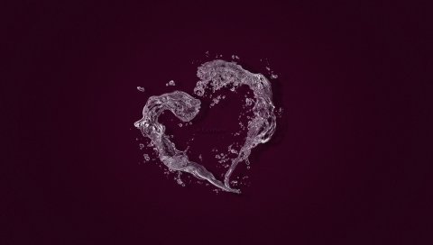 Сердце, вода, жидкость, форма