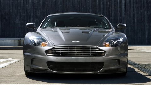 Aston martin, dbs, 2009, серый, вид спереди, авто