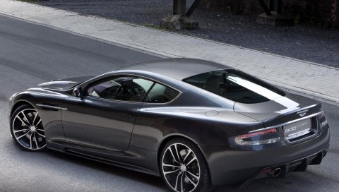 Aston martin, dbs, 2010, металлик серый, вид сбоку, стиль, асфальт