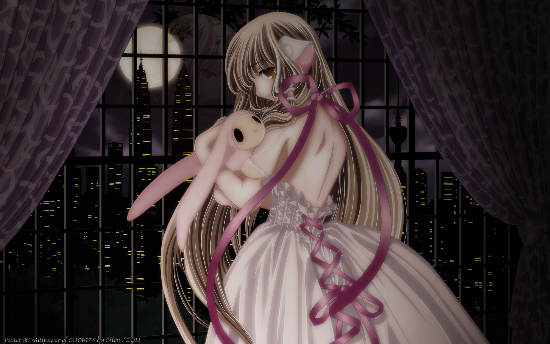 Картинки Chobits, девушка, блондинка, игрушки, комната фото и обои на рабочий стол