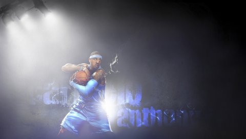 Carmelo anthony, баскетболист, мяч, спортсмен, спорт