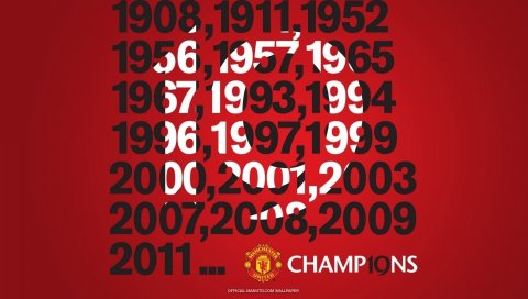 Manchester united, чемпионы, год, эмблема