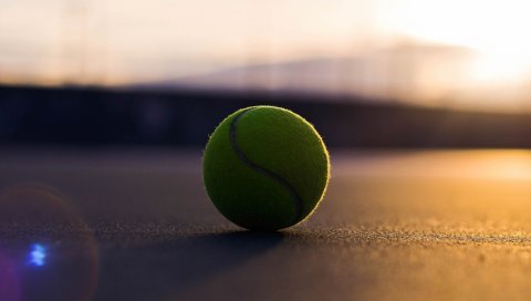 Теннисный мяч, асфальт, тень, спорт, изгиб