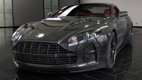 Mansory, aston martin, dbs, 2009, черный, вид спереди, стиль, отражение