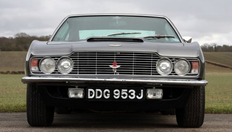 Aston martin dbs, v8, 1969, серый, вид спереди, ретро, ??авто