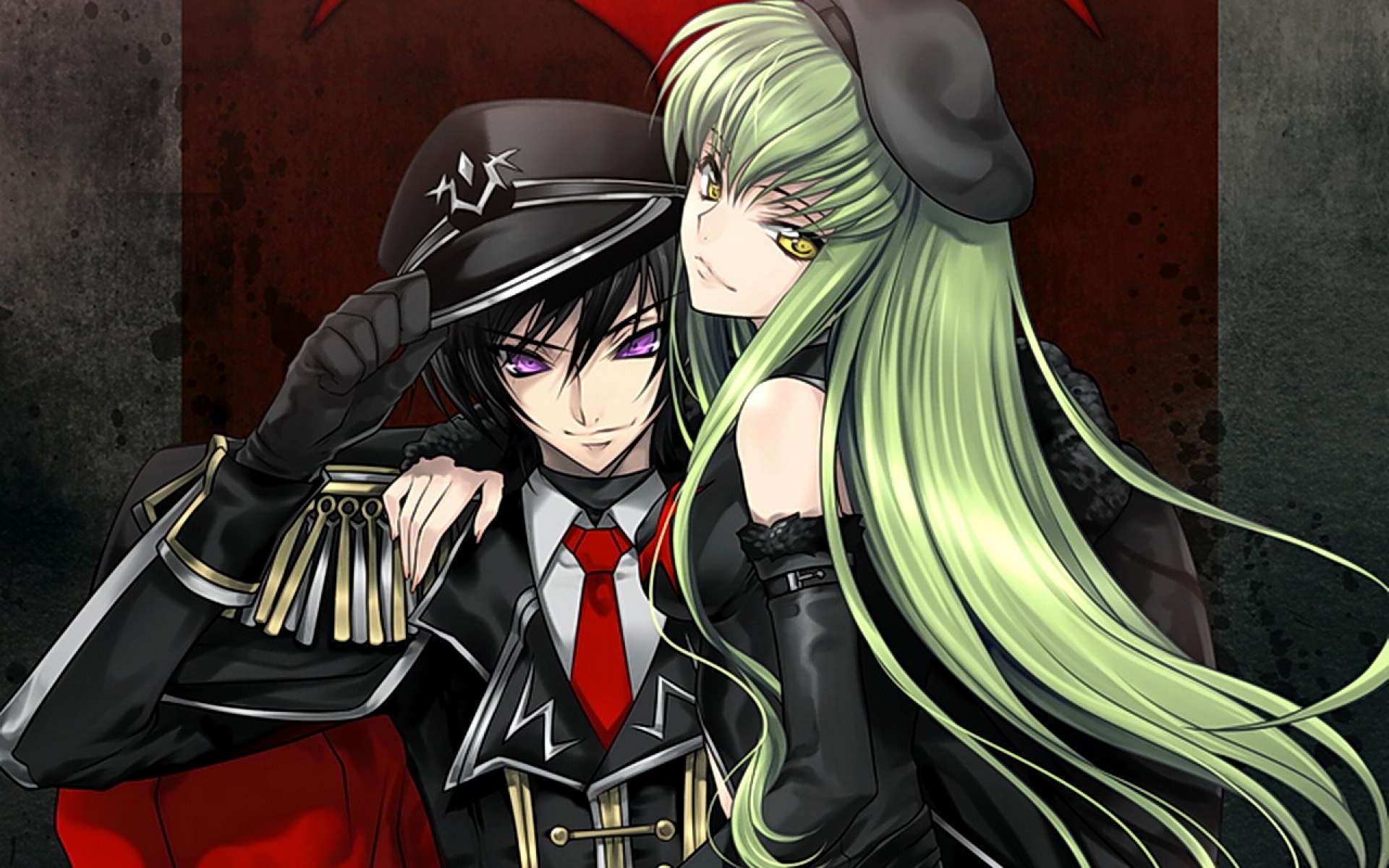 Картинки Код geass, мальчик, девушка, улыбка, костюмы фото и обои на рабочий стол