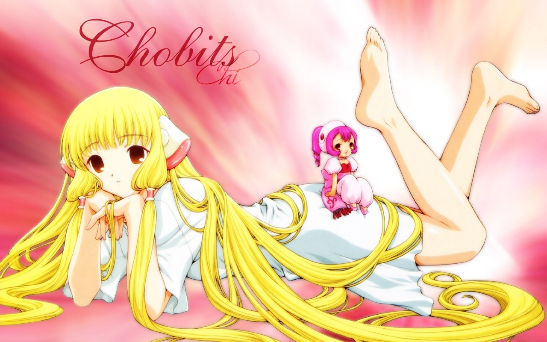 Картинки Chobits, девушка, блондинка, поза, ноги фото и обои на рабочий стол