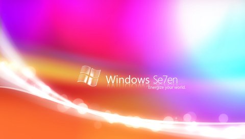 Окна 7, os, фиолетовый, оранжевый, белый