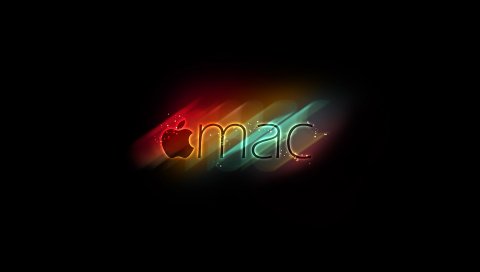Apple, mac, macintosh, красный, синий