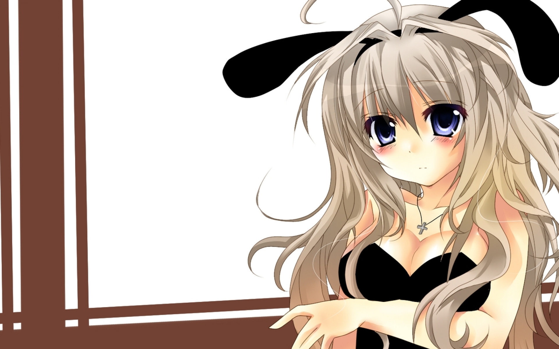 Картинки Bunnygirl, девушка, блондинка, уши, осанка фото и обои на рабочий стол