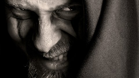 Человек, лицо, зубы, страх