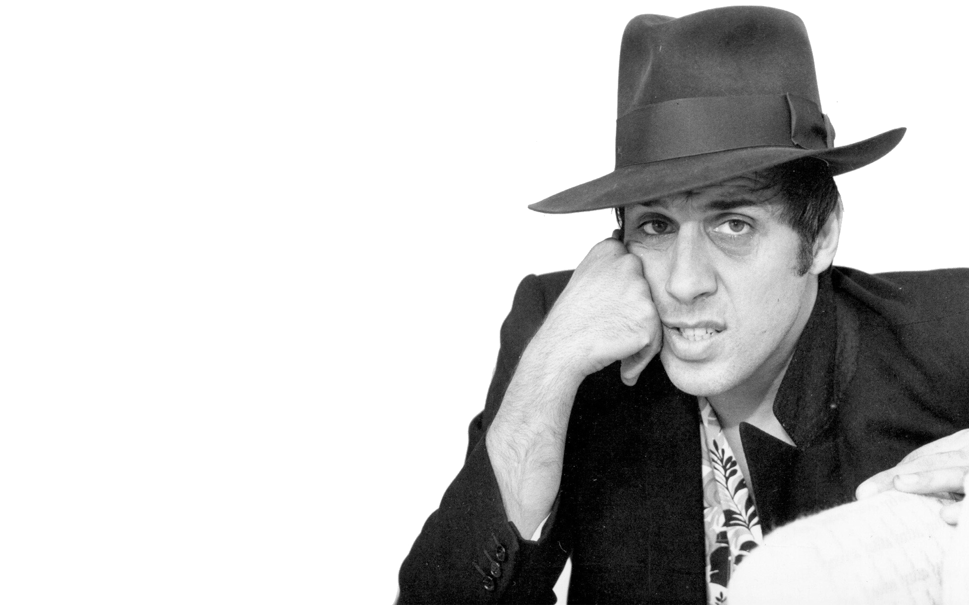 Картинки Adriano celentano, черный белый, шляпа, знаменитость фото и обои на рабочий стол