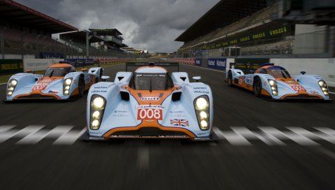 Aston martin, lmp1, 2009, белый, вид спереди, автомобили, скорость
