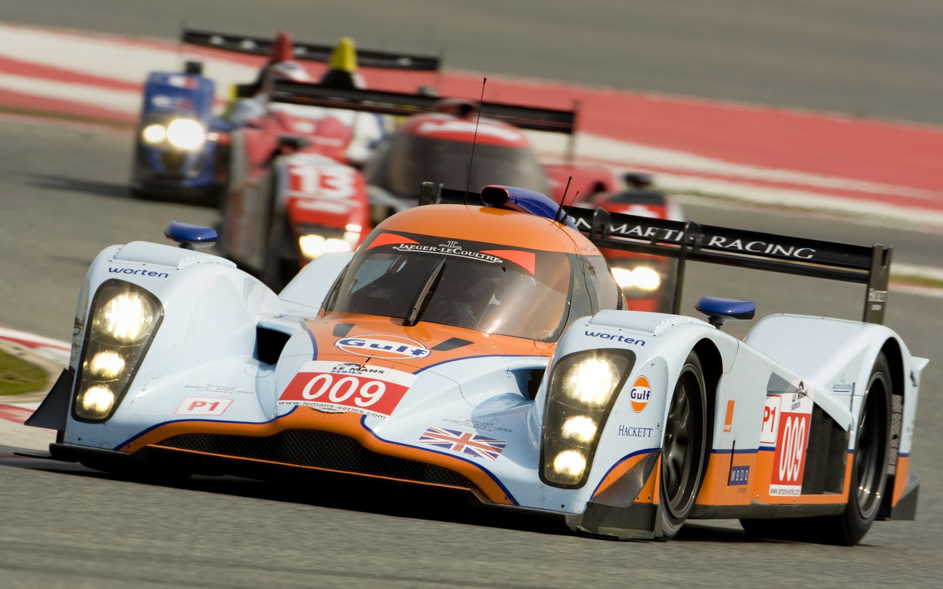 Картинки Aston martin, lmp1, 2009, белый, вид спереди, авто, гонка фото и обои на рабочий стол