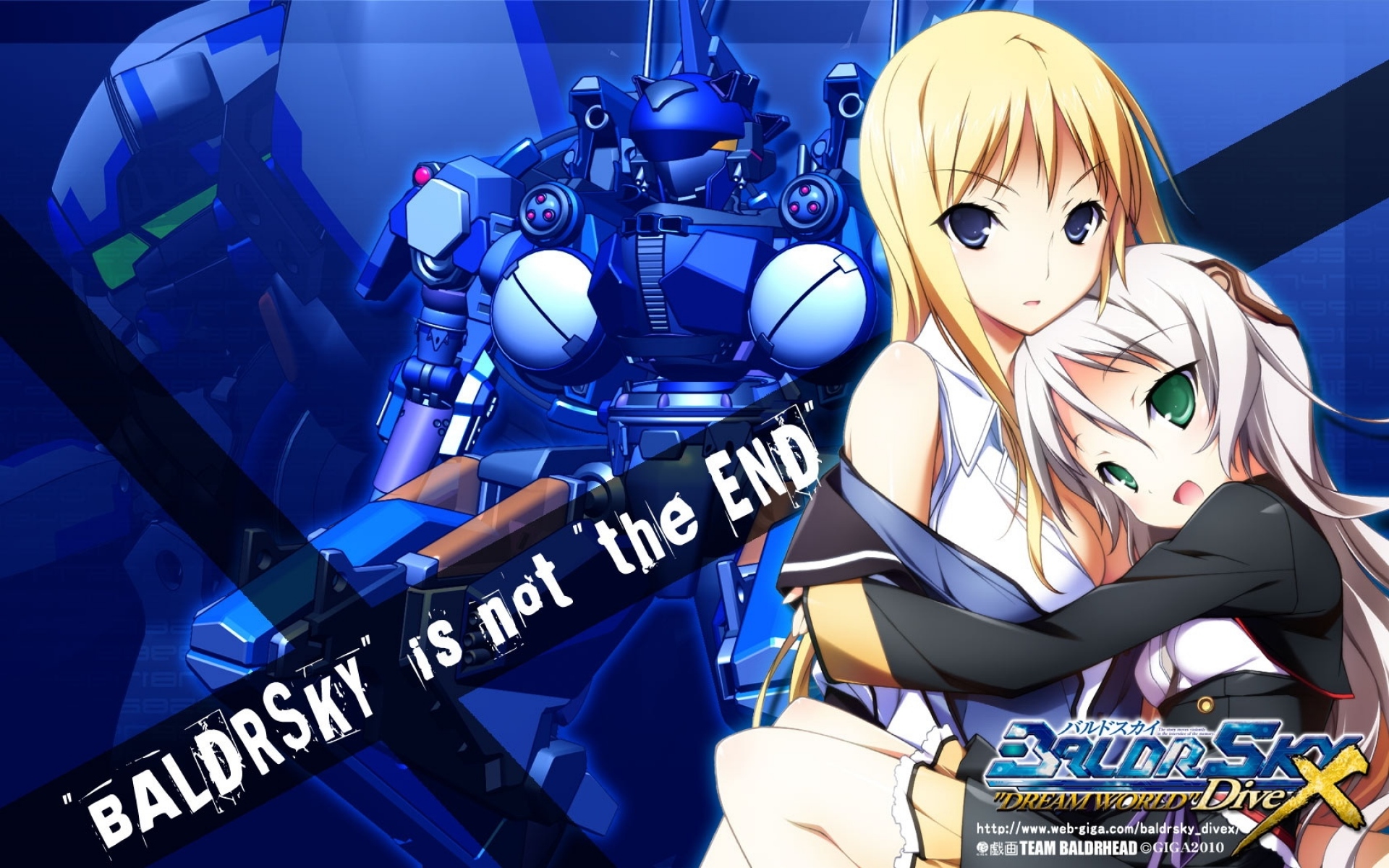 Картинки Baldr force exe resolution, девушка, hug, robot, touch фото и обои на рабочий стол