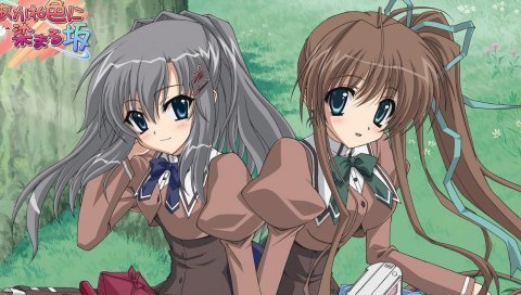 Akane-iro ni somaru saka, девушка, брюнетка, милый, дерево