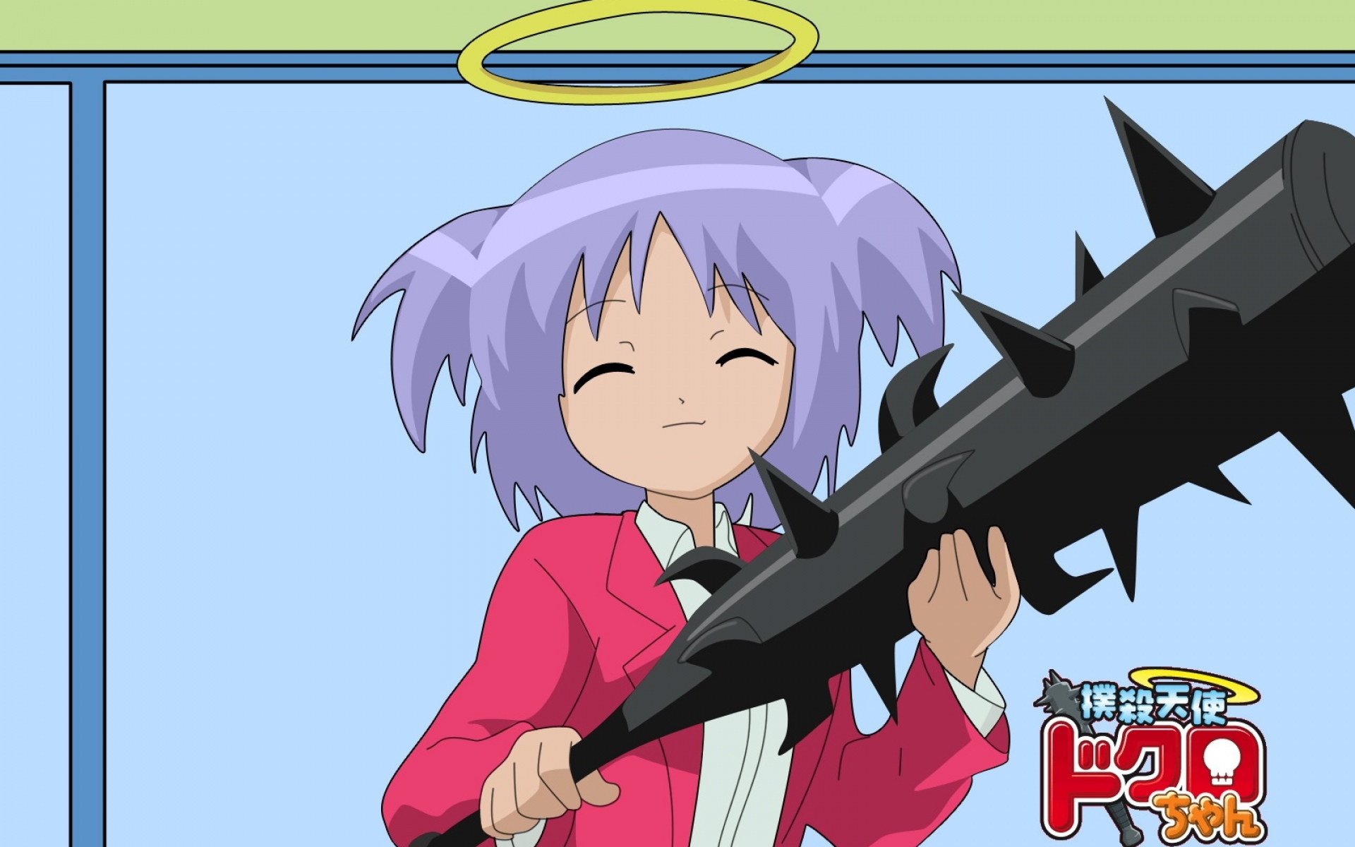 Картинки Bokusatsu tenshi dokuro-chan, девушка, оружие, нимфы, фон фото и обои на рабочий стол