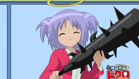 Bokusatsu tenshi dokuro-chan, девушка, оружие, нимфы, фон