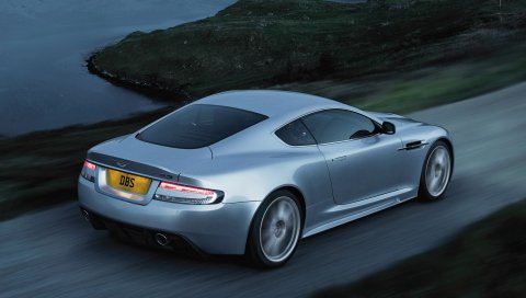 Aston martin, dbs, 2008, синий, вид сбоку, стиль, скорость, авто