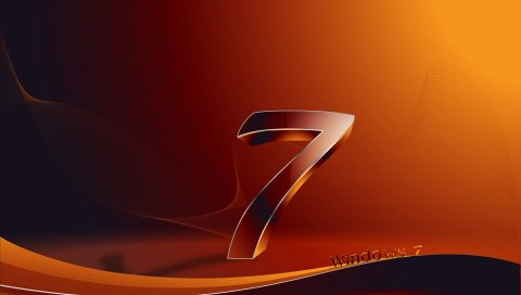 Окна 7, os, оранжевый, черный