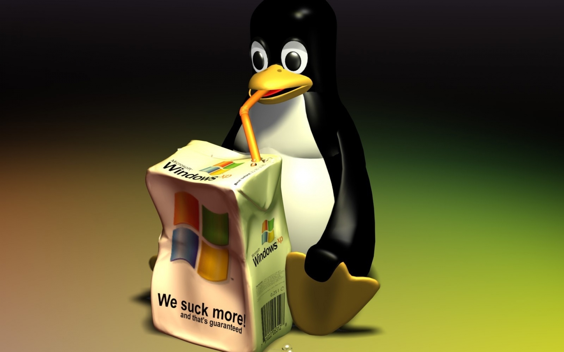 Картинки Linux, сок, окна, белый, пингвин фото и обои на рабочий стол