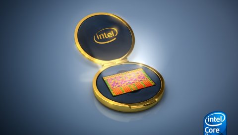 Intel, процессор, процессор, золото, серый, свет