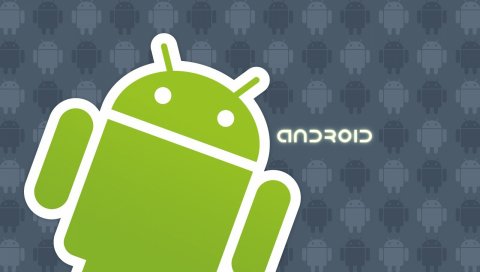 Android, os, pda, зеленый, робот, белый