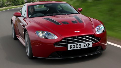 Aston martin, v12, zagato, 2012, красный, вид спереди, автомобили, стиль, скорость, природа