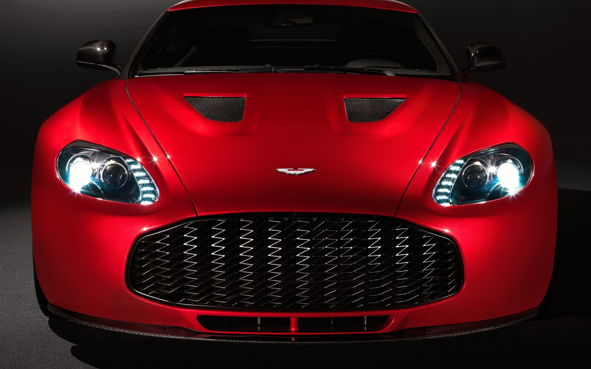 Картинки Aston martin, v12, zagato, 2012, красный, вид спереди, авто фото и обои на рабочий стол