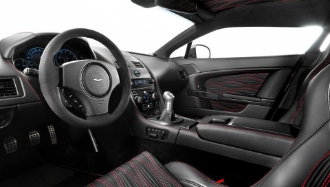 Aston martin, v12, zagato, салон, салон, руль, спидометр