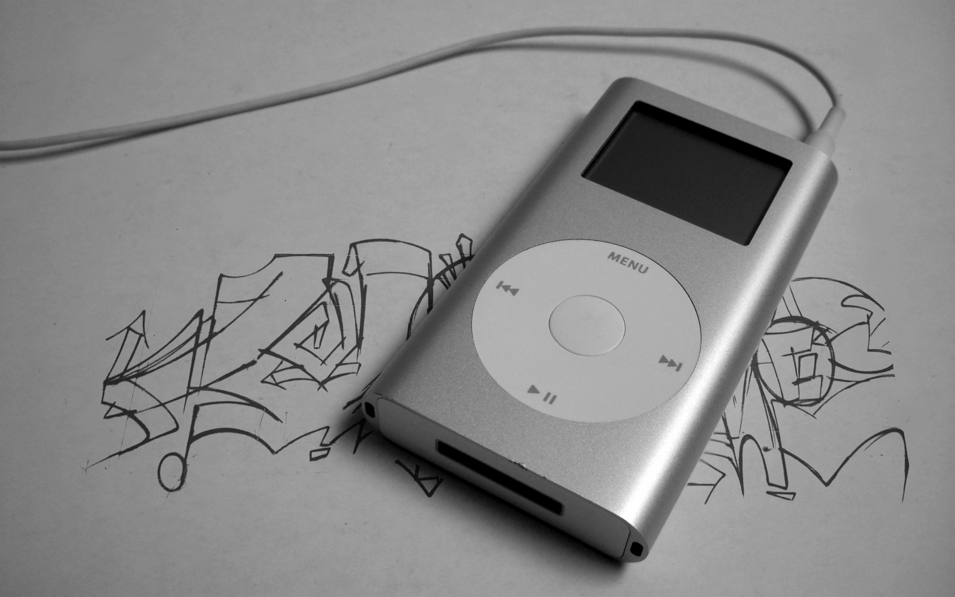 Картинки Ipod, серебро, надписи, сбор урожая, граффити фото и обои на рабочий стол