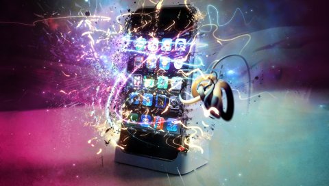 Яблоко, iphone, взрыв, технология