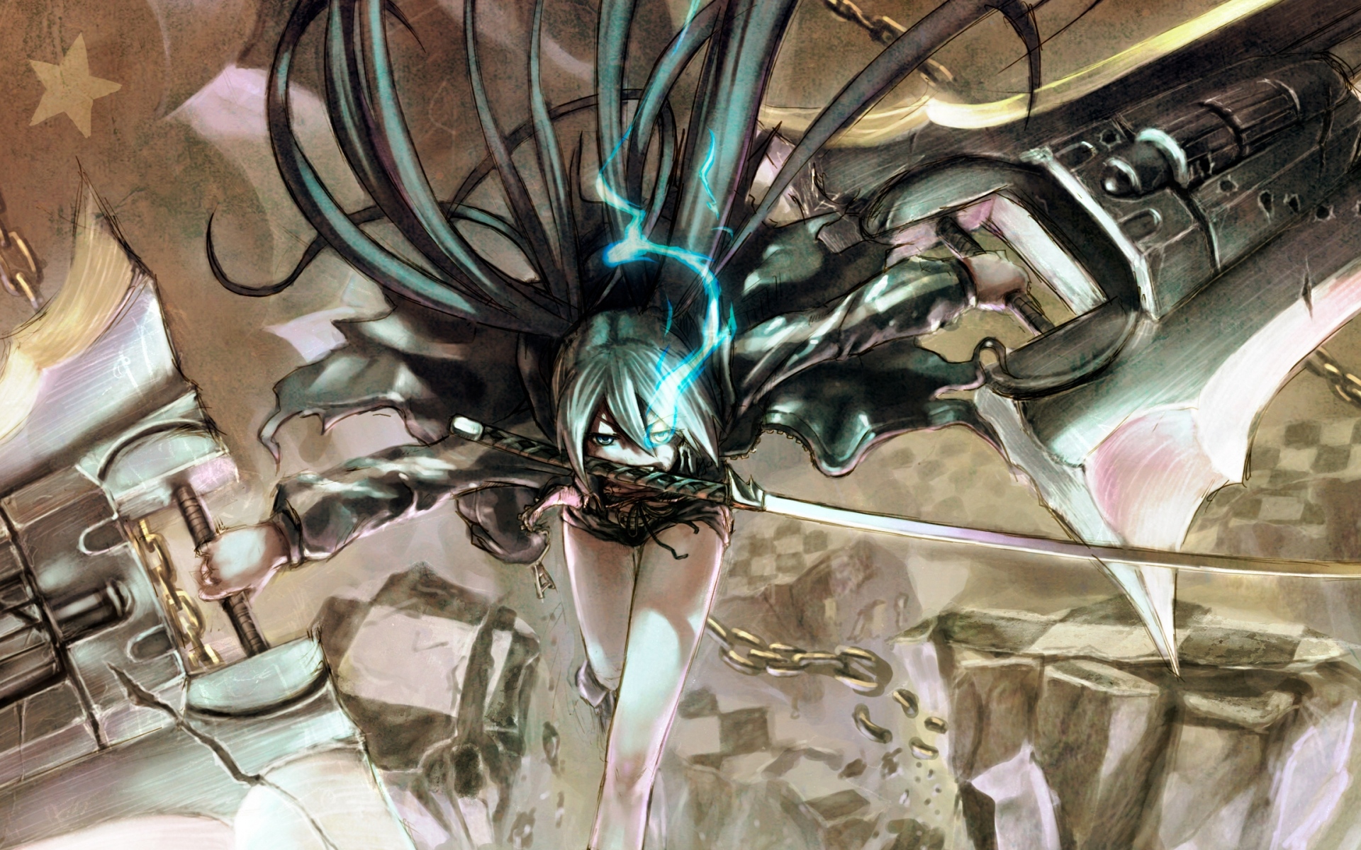 Картинки Blackrock shooter, девушка, оружие, движение, космос фото и обои на рабочий стол