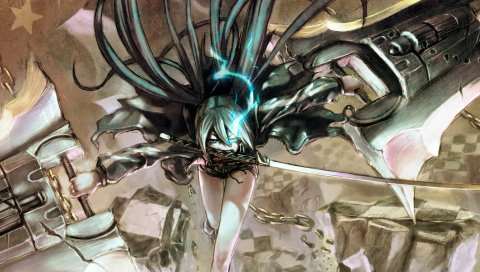 Blackrock shooter, девушка, оружие, движение, космос