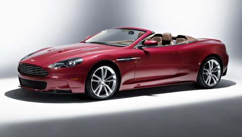 Aston martin, dbs, 2009, темно-красный, вид сбоку, стиль, авто