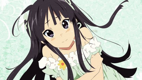 Akiyama mio, девушка, брюнетка, глаза, осанка, холод