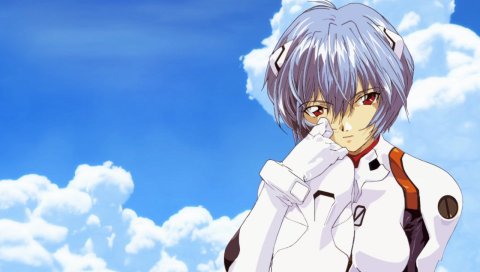 Evangelion, девушка, небо, поза, костюм, жест