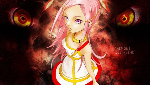 Eureka seven, girl, look, pose, background, hairpin