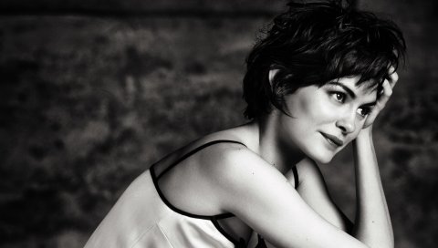 Audrey tautou, bw, девушка, актриса, знаменитость