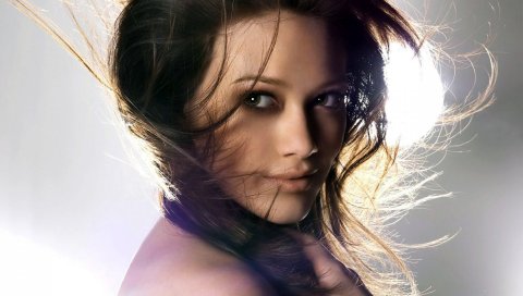 Hilary duff, лицо, ветер, брюнетка, глаз
