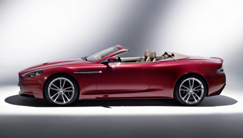 Aston martin, dbs, 2009, красный, вид сбоку, стиль, авто