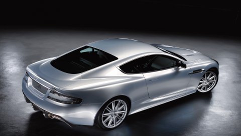 Aston martin, dbs, 2008, металлическое серебро, вид сверху, стиль, авто