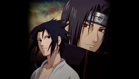 Uchiha itachi, chiha sasuke, ребята, взгляд, уверенность, поза