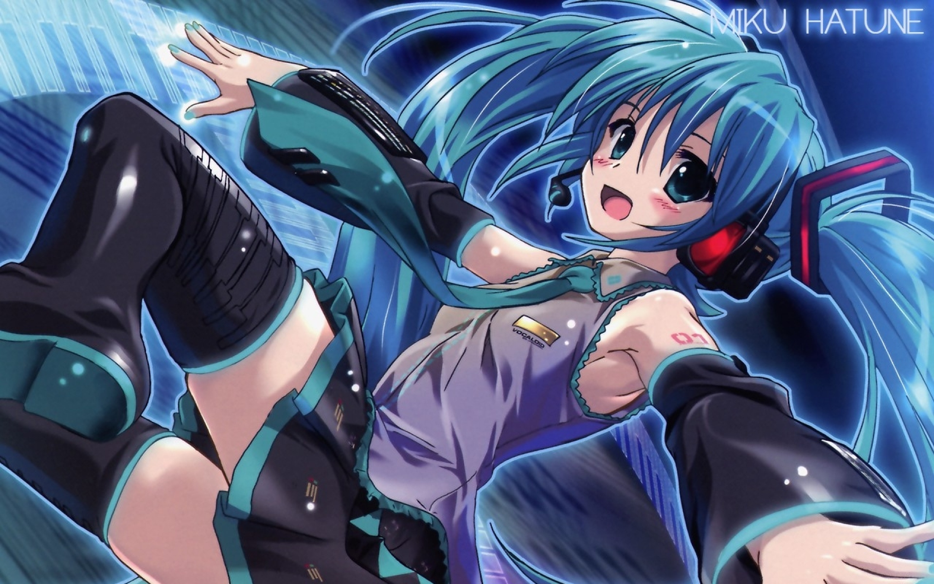 Картинки Hatsune miku, девушка, муха, крик, космос фото и обои на рабочий стол